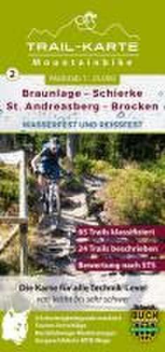 MTB (Mountain-Bike) Trail-Karte Harz 2: Braunlage - Schierke - St. Andreasberg - Brocken 1 : 25 000 de Maximilian Schmidt