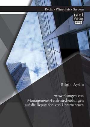 Auswirkungen Von Management-Fehlentscheidungen Auf Die Reputation Von Unternehmen: Eine Analyse Der 675c Ff. Bgb de Bilgin Aydin