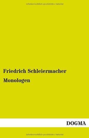 Monologen de Friedrich Schleiermacher