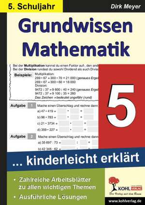 Grundwissen Mathematik 5. Schuljahr de Dirk Meyer