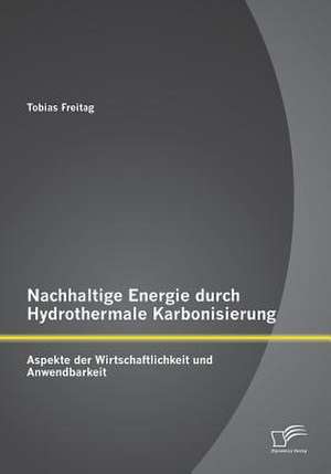 Nachhaltige Energie Durch Hydrothermale Karbonisierung: Aspekte Der Wirtschaftlichkeit Und Anwendbarkeit de Tobias Freitag