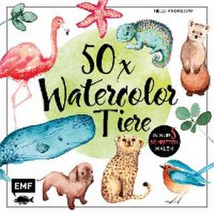 50 x Watercolor Tiere de Nelli Andrejew