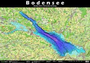 Bodensee Tiefenrelief 1 : 75 000. Poster