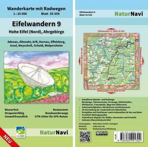 Eifelwandern 9 - Hohe Eifel (Nord), Ahrgebirge 1 : 25 000