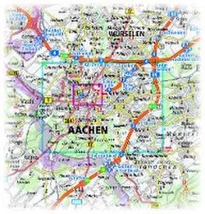 Aachen. Stadtplan 1:14 000