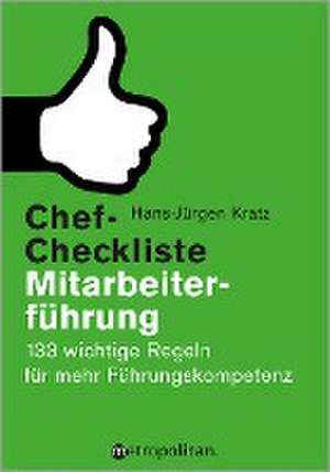 Chef-Checkliste Mitarbeiterführung de Hans-Jürgen Kratz