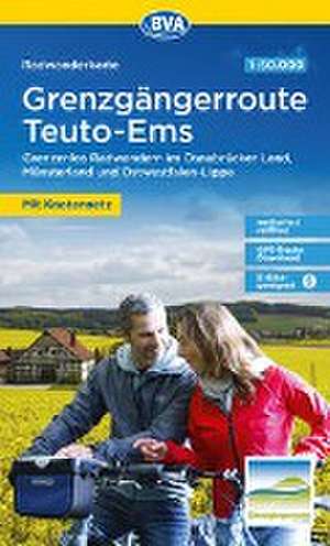 Radwanderkarte BVA Radwandern auf der Grenzgängerroute Teuto-Ems 1:50.000, reiß- und wetterfest, GPS-Tracks Download de Arbeitsgemeinschaft der Grenzgängerroute Teuto-Ems c/o Tourismusverband Osnabrücker Land e. V.