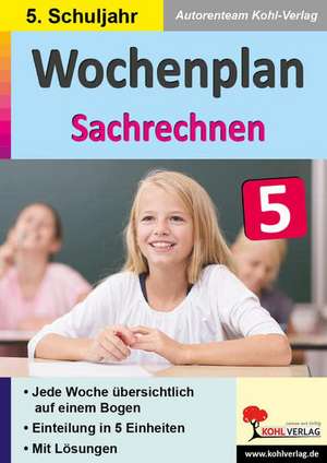 Wochenplan Sachrechnen / Klasse 5 de Cornelia Pantenburg