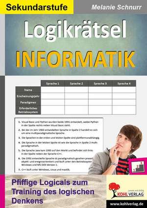 Logikrätsel Informatik de Melanie Schnurr