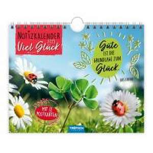 Trötsch Notizkalender Querformat Notizkalender Viel Glück 2025 mit 12 Postkarten de Trötsch Verlag GmbH & Co. KG