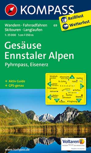 Gesäuse - Ennstaler Alpen - Pyhrnpass - Eisenerz 1 : 35 000 de Kompass-Karten Gmbh