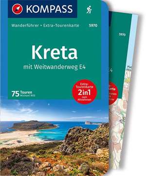 KOMPASS Wanderführer Kreta mit Weitwanderweg E4 de Michael Will