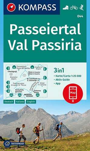 KOMPASS Wanderkarte Passeiertal, Val Passiria 1 : 25 000 de Kompass-Karten Gmbh