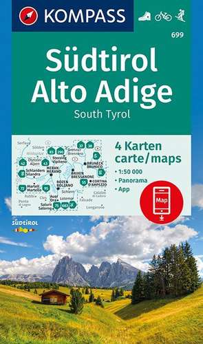 Südtirol, Alto Adige, South Tyrol 50 000 de Kompass-Karten Gmbh