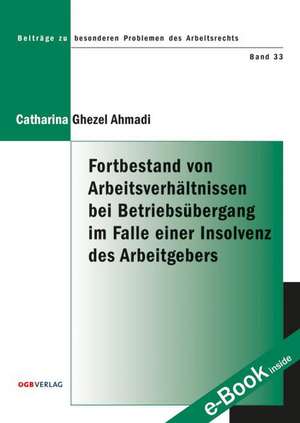 Fortbestand von Arbeitsverhältnissen bei Betriebsübergang im Falle einer Insolvenz des Arbeitgebers de Catharina Ghezel Ahmadi