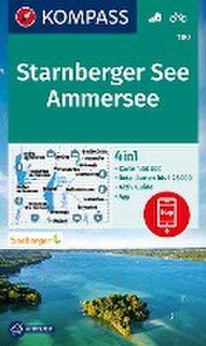 KOMPASS Wanderkarte 180 Starnberger See, Ammersee 1:50.000 de KOMPASS-Karten GmbH