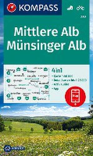 KOMPASS Wanderkarte 779 Mittlere Alb, Münsinger Alb 1:50.000 de KOMPASS-Karten GmbH