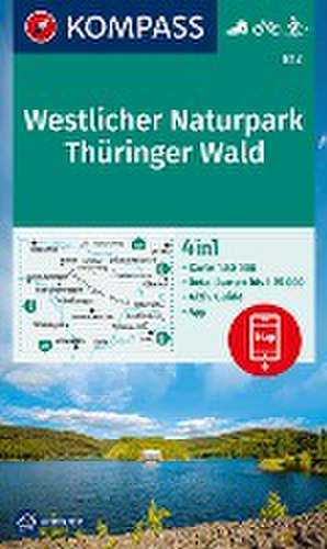 KOMPASS Wanderkarte 812 Westlicher Naturpark Thüringer Wald 1:50.000 de KOMPASS-Karten GmbH