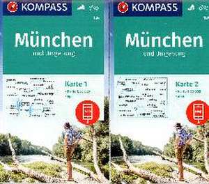 KOMPASS Wanderkarten-Set 184 München und Umgebung (2 Karten) 1:50.000