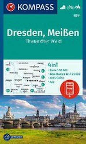 KOMPASS Wanderkarte 809 Dresden, Meißen, Tharandter Wald 1:50.000