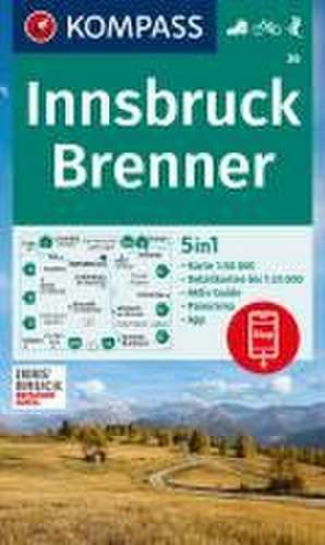 KOMPASS Wanderkarte 36 Innsbruck, Brenner 1:50.000