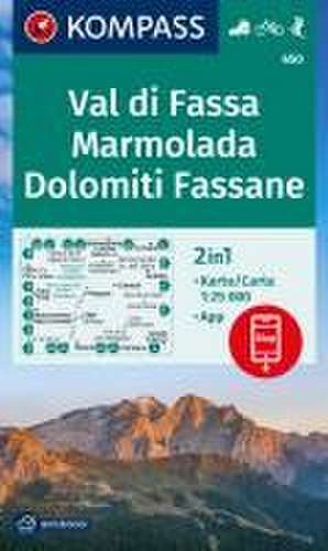 KOMPASS Wanderkarte 650 Val di Fassa, Marmolada, Dolomiti Fassane 1:25.000