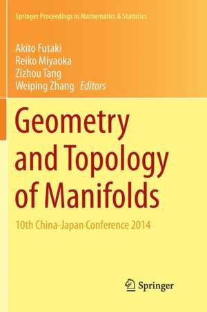 Geometry and Topology of Manifolds: 10th China-Japan Conference 2014 de Akito Futaki