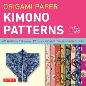 Origami Paper - Kimono Patterns - Small 6 3/4" - 48 Sheets: Tuttle Origami Paper: Origami Sheets Printed with 8 Different Designs: Instructions for 6 Projects Included de Tuttle Studio