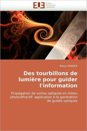 Des tourbillons de lumière pour guider l'information de Rémy PASSIER