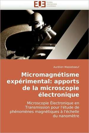 Micromagnétisme expérimental: apports de la microscopie électronique de Aurélien Masseboeuf