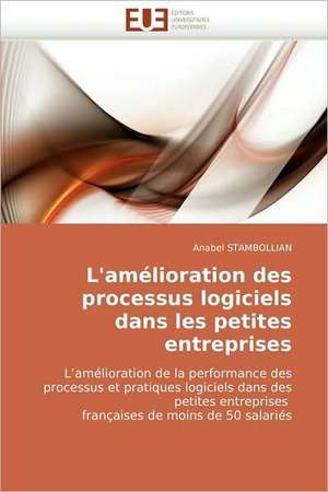 L'amélioration des processus logiciels dans les petites entreprises de Anabel Stambollian