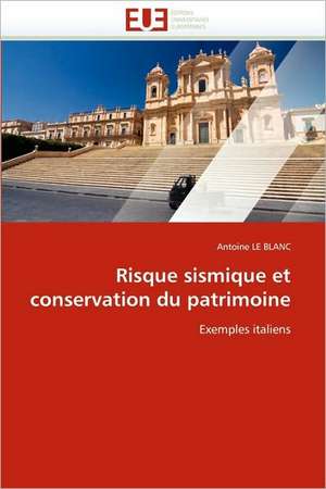 Risque sismique et conservation du patrimoine de Antoine LE BLANC