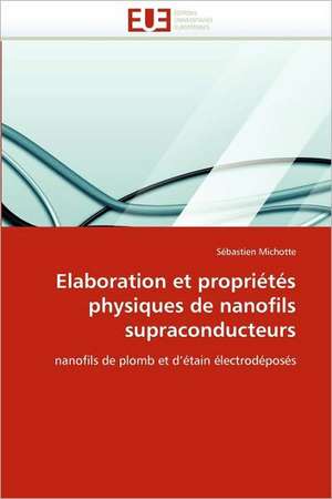 Elaboration et propriétés physiques de nanofils supraconducteurs de Sébastien Michotte