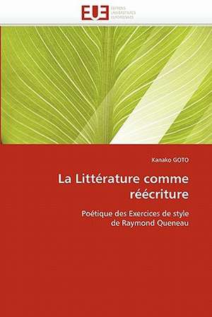 La Litterature Comme Reecriture: Le Cas Du Cyclisme de Kanako GOTO