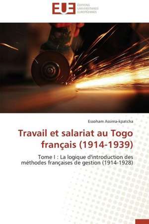 Travail Et Salariat Au Togo Francais (1914-1939): de La Colonisation A L''Intelligence Diplomatique de Essoham Assima-kpatcha