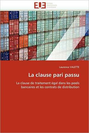 La clause pari passu de Laurence VALETTE