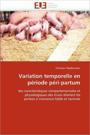 Variation temporelle en période péri-partum de Christian Klopfenstein