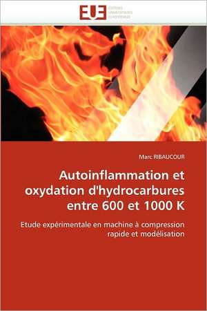 Autoinflammation et oxydation d'hydrocarbures entre 600 et 1000 K de Marc RIBAUCOUR