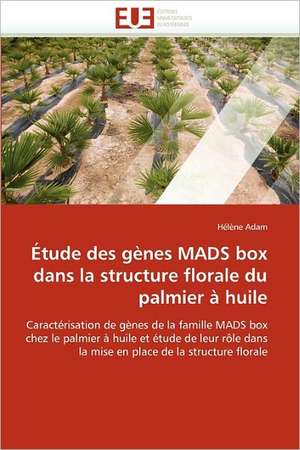 Étude des gènes MADS box dans la structure florale du palmier à huile de Hélène Adam