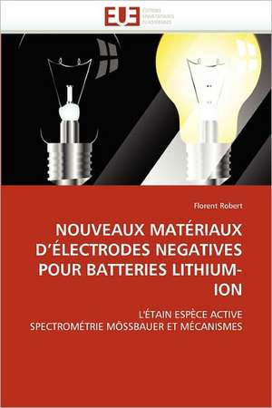 NOUVEAUX MATÉRIAUX D¿ÉLECTRODES NEGATIVES POUR BATTERIES LITHIUM-ION de Florent Robert