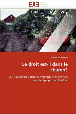 Le droit est-il dans le champ? de Anne-Claire Gayet