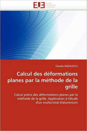 Calcul Des Deformations Planes Par La Methode de La Grille: Un Mecanisme Pour Lutter Contre L'Impunite? de Claudiu BADULESCU