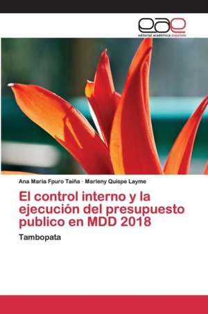 El control interno y la ejecución del presupuesto publico en MDD 2018 de Ana Maria Fpuro Taiña