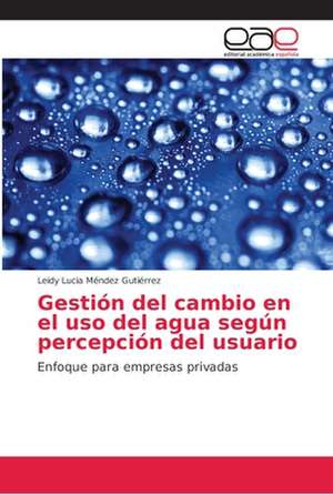 Gestión del cambio en el uso del agua según percepción del usuario de Leidy Lucia Méndez Gutiérrez