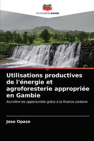 Utilisations productives de l'énergie et agroforesterie appropriée en Gambie de Jose Opazo