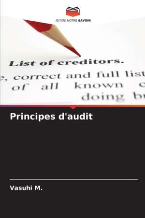 Principes d'audit de Vasuhi M.