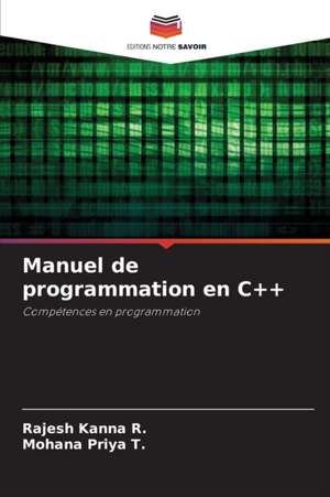 Manuel de programmation en C++ de Rajesh Kanna R.