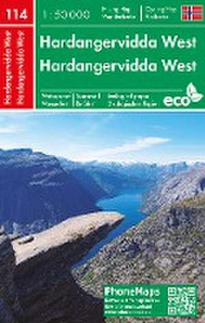 Hardangervidda West, Wander - Radkarte 1 : 50 000 de Spol. S R. O. Freytag - Berndt