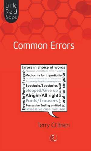 Little Red Book Of Common Errors de Terry O'Brien