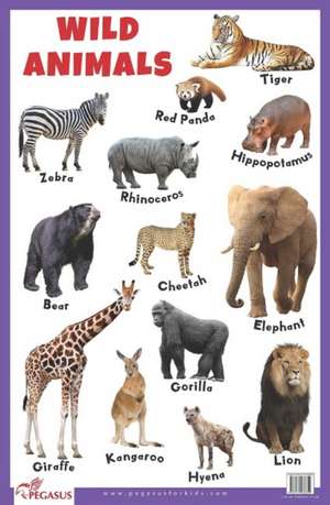 Wild Animals Educational Chart de Pegasus